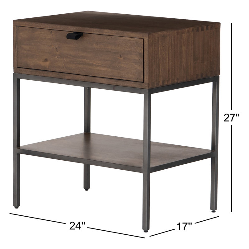 Trey 1 - Drawer Nightstand, Auburn Poplar