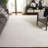 Textural Hand Tufted Wool/Cotton Geometric Rug in Ivory-1916622775