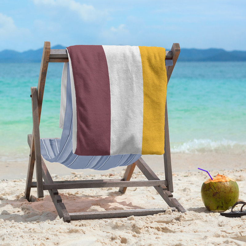 Cotton Blend Beach Towel, Off White