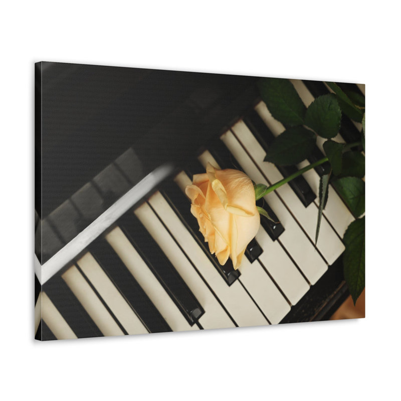 «Piano Rose Music Lover's Delight Piano», art mural sur toile