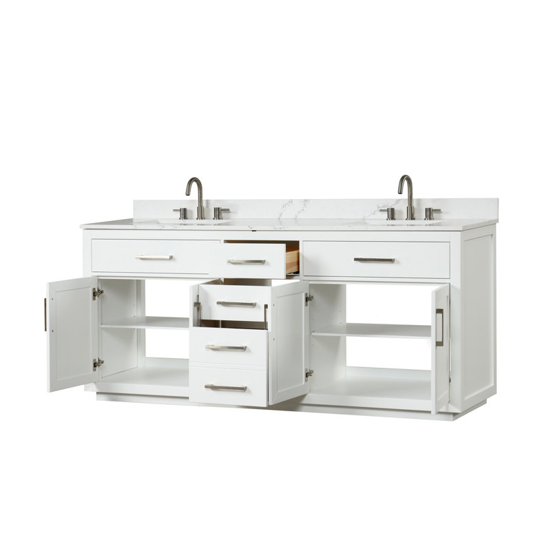Meuble-lavabo autoportant moderne, Blanc