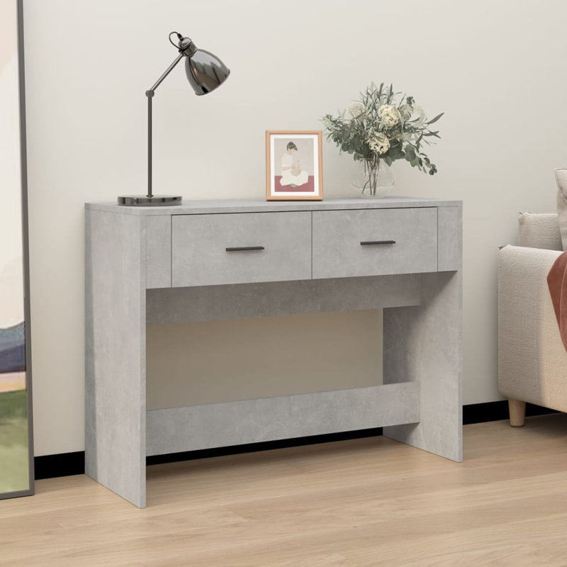 Nolwen 100cm Console Table, Smoked Oak