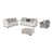 4 Pcs: Chair, Loveseat, Sofa, Ottoman selected