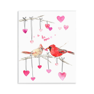 Be Mine Cardinals Wall Plaque Art by Melissa Hyatt