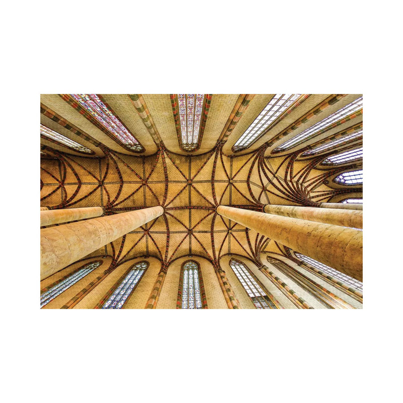 Vaulted Ceiling, Church of the Jacobins, Toulouse, France 1 Piece Wrapped Canvas Wall Art