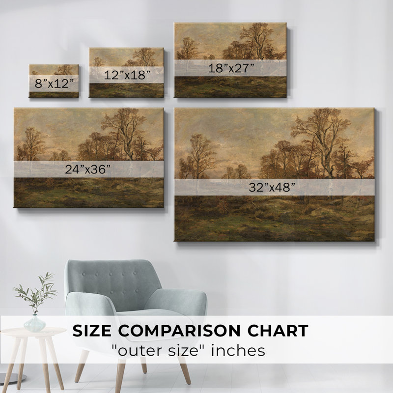 Paysage rétro - DCLIV, reproduction d'art sur toile, H 41 po x l 61 po x P 1,5 po, Toile tendue