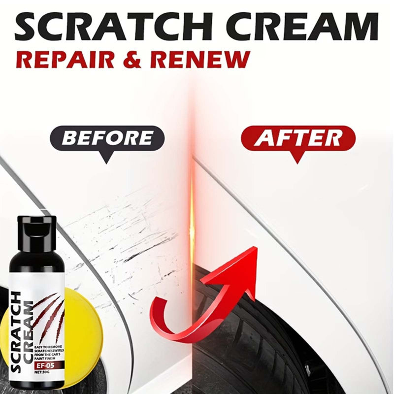 Scratch réparation cire voiture réparation de rayures crème auto décapant à gratter la pâte à polir avec éponge 30g