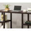 Bureau en chêne cappuccino orné, 4 tablettes de rangement, placage de papier, peu encombrant,