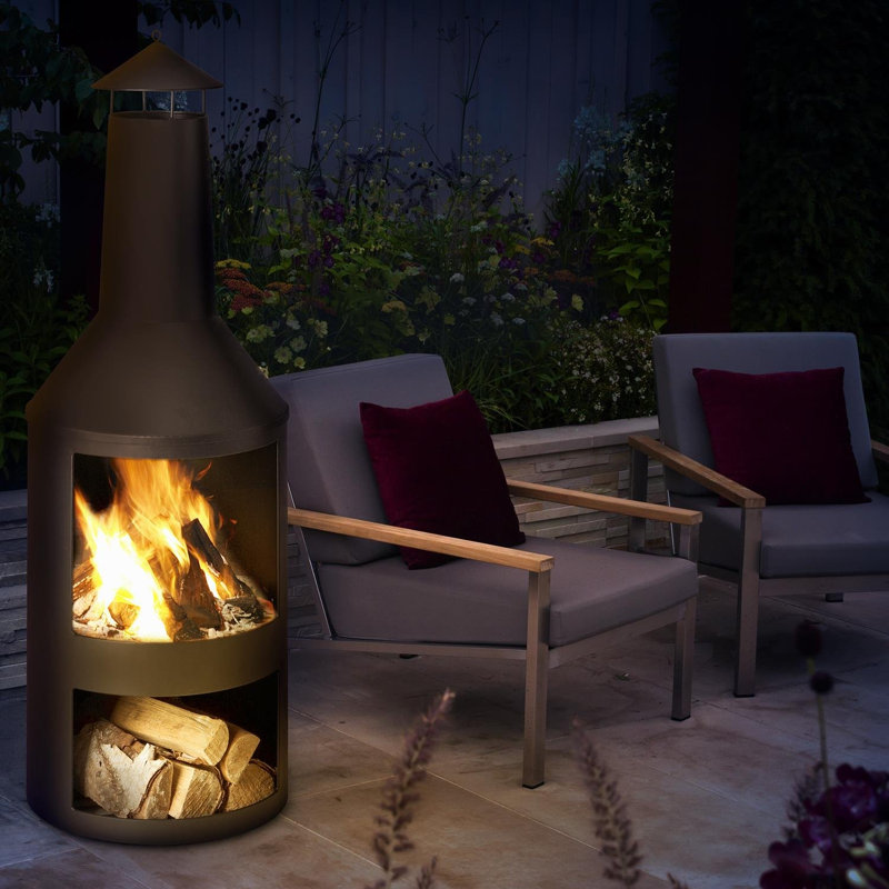 Azareya Cylinder Wood Burning Smokeless Chimnea