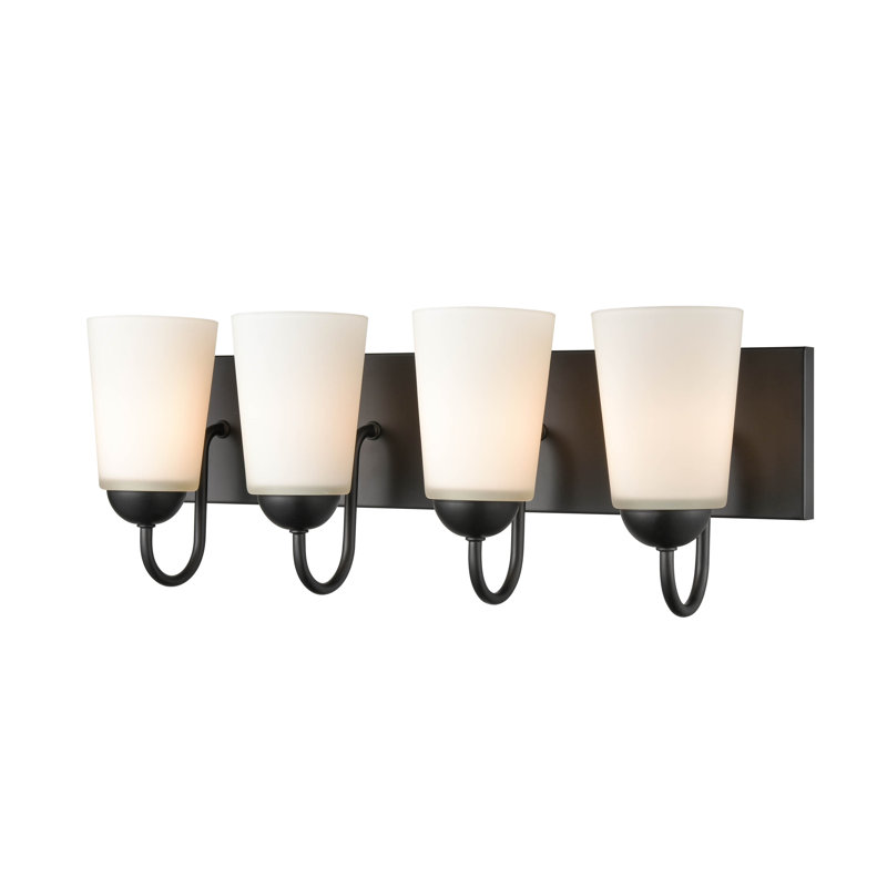 Ardath Dimmable Vanity Light, Matte Black, 4