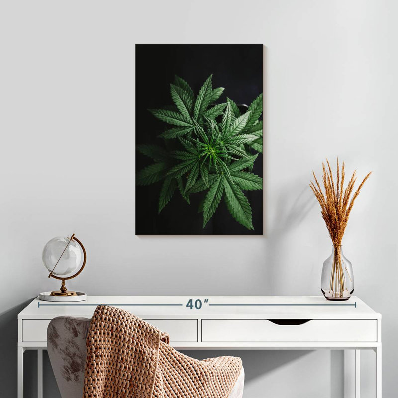 Feuilles de marihuana, H 24 po x l 16 po