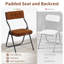 Ensemble de 4 chaises pliantes rembourrées - Chaises de salle à manger rembourrées portables pour les invités-16731451