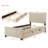 Modern Velvet Upholstered Platform Bed with Trundle-1686081474