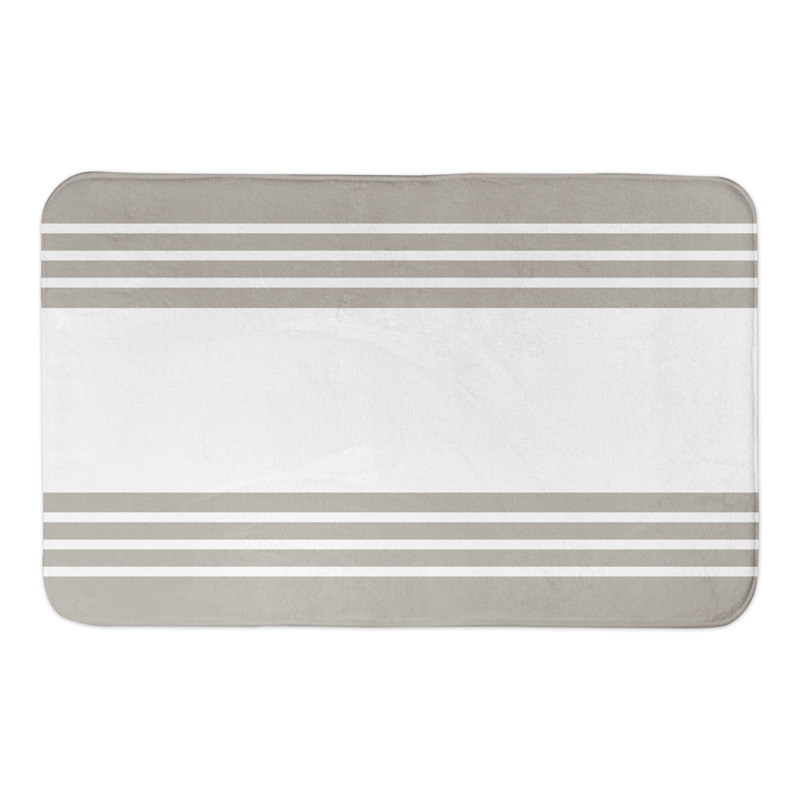 Tapis pour salle de bain à rayures SandpiperCove