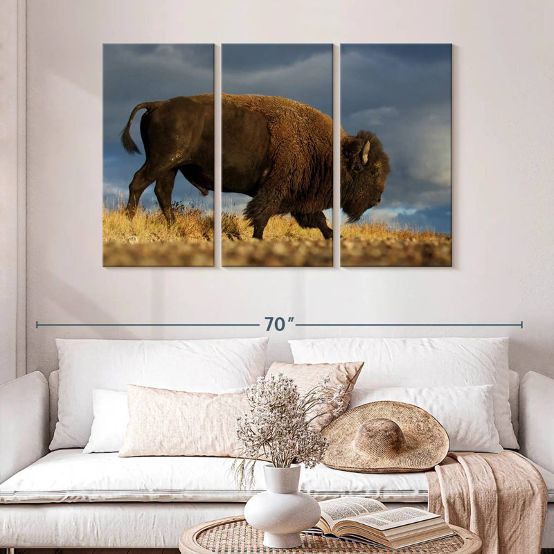 Brampt Walking American Bison, 32" H x 50" W