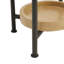 Table de bout, plateau blanc, tablette naturelle