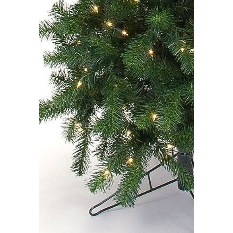 Lighted Artificial Pine Christmas Tree, 7.5' H