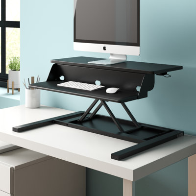 West Wick Adjustable Height Foldable Steel Standing Desk Converter