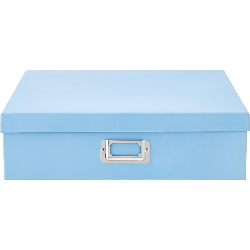 Jumbo Scrapbook Storage Box, Sky Blue