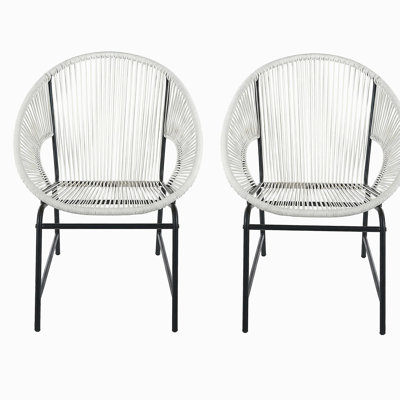 Ensemble de 2 chaises d'extérieur NUSA