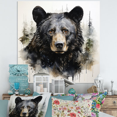 Décoration murale en métal Bear Wild Majesty I - Animaux