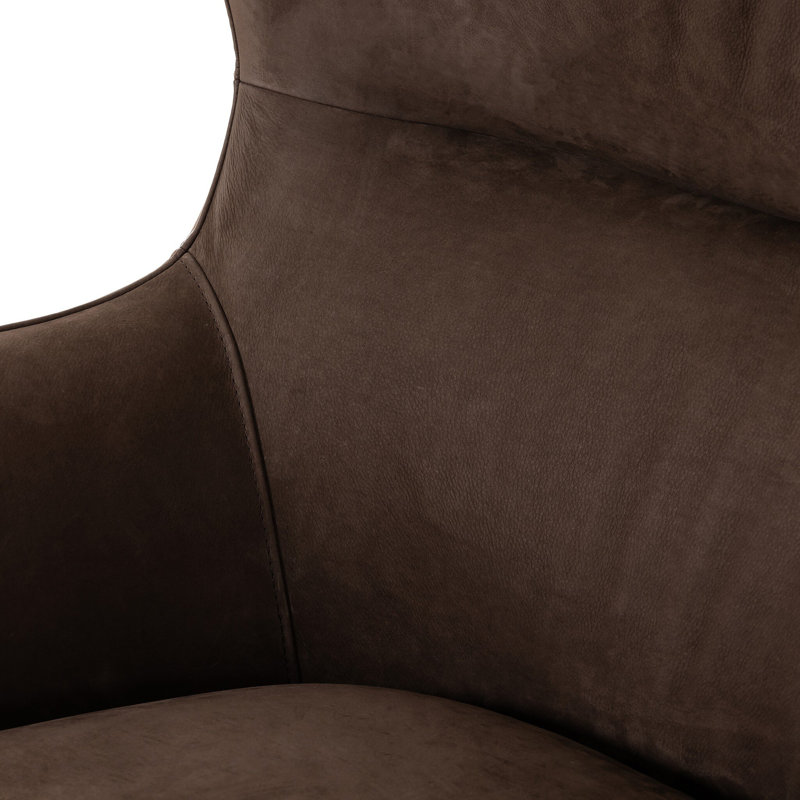 Mardell Swivel Chair-Nubuck Cigar