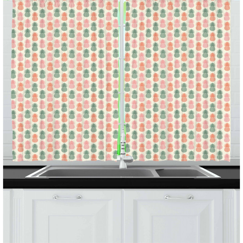 Geometric Tailored Kitchen Curtain