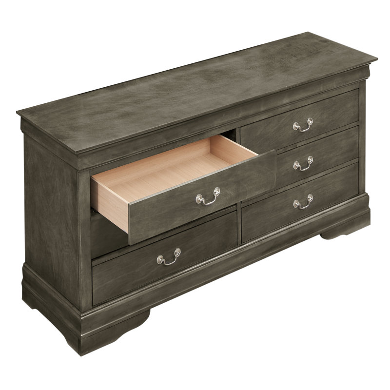 Citronelle 60'' W 6 - Drawer Dresser, Grey