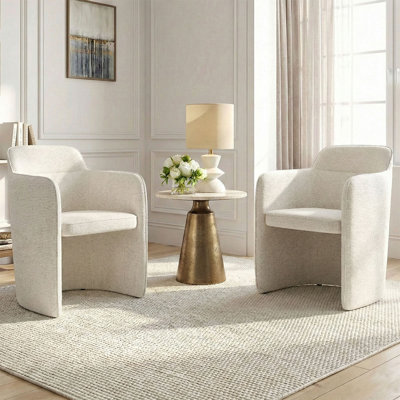 Upholstered Fabric Accent Armchair