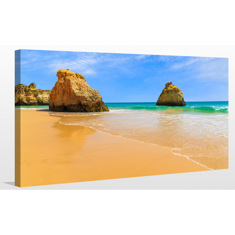 « alvor beach, portugal », reproduction de photo sur toile tendue, H 24 po x l 40 po x P 1 po