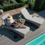 Milligan Reclining Sun Lounger with Cushions and Table-93785099