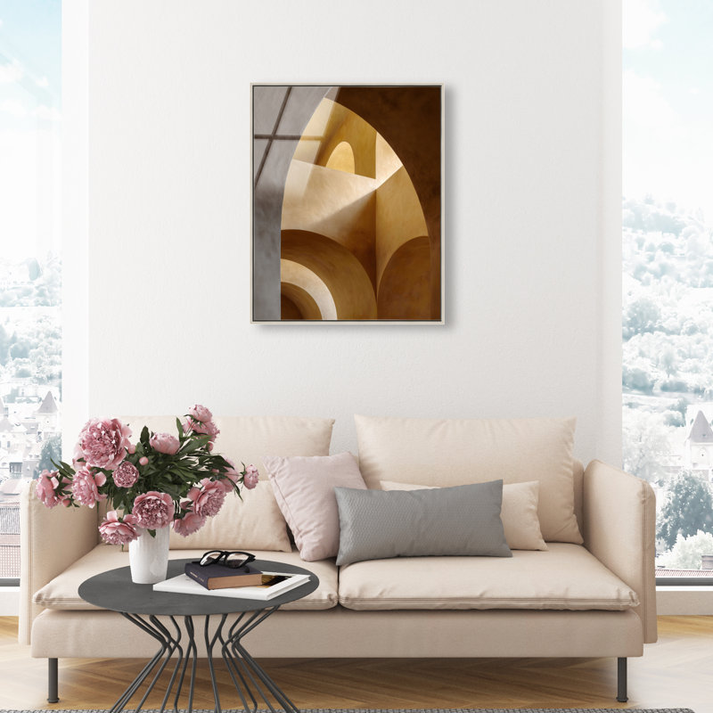 Honeyed Vaults I Print, 25"H x 21"W, Silver Floater Frame