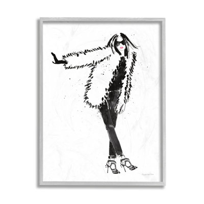 " Luxurious Fashionista Sassy Glam Pose Fur Coat " by Mercedes Lopez Charro