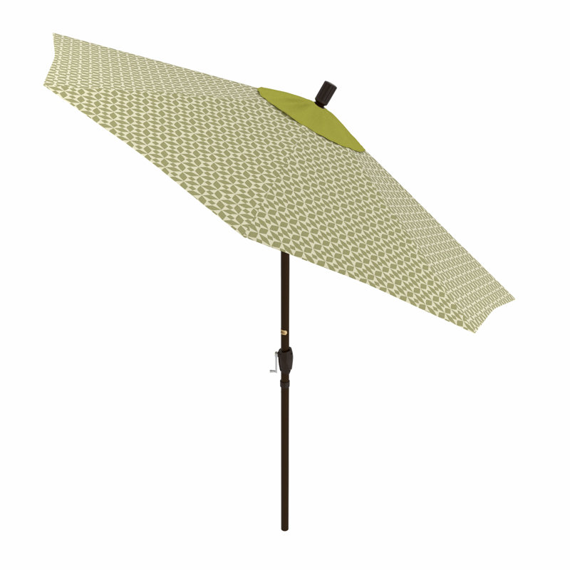 Junerose 108'' Market Umbrella, Marquee Fern Geometric Performance