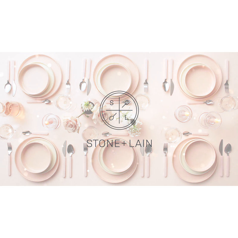 Stella Pastel Orange Porcelain 6-Piece Salad Plate Set