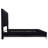 Holtzclaw Polyester Fabric California King Panel Bed, Ebony-128583139