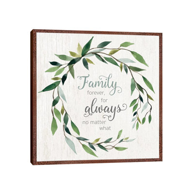 Family Forever 1 Piece Wall Art on Canvas