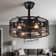 Industrial Wind Variable Frequency Ceiling Fan Light Six-speed Six-speed Silent Fan With Remote Control Including Light Bulb