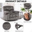 Fauteuil inclinable pivotant et berçant avec canapé en cuir reconstitué chauffant et chauffant-584936911