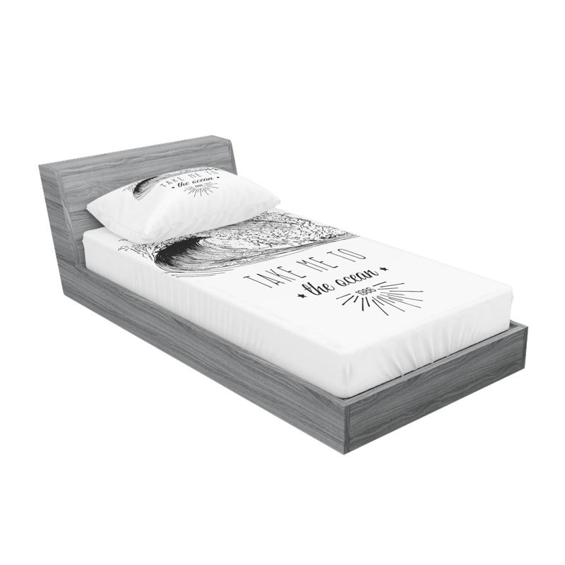 Microfiber Patterned Fitted Sheet, Twin XL Fitted Sheet with 1 Pillowcase