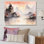 Orange, paysage chinois tranquille sérénité I - Chine, art mural