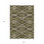 Tapis extérieur lavable abstrait vert olive et ivoire 9 pi x 12 pi Olive