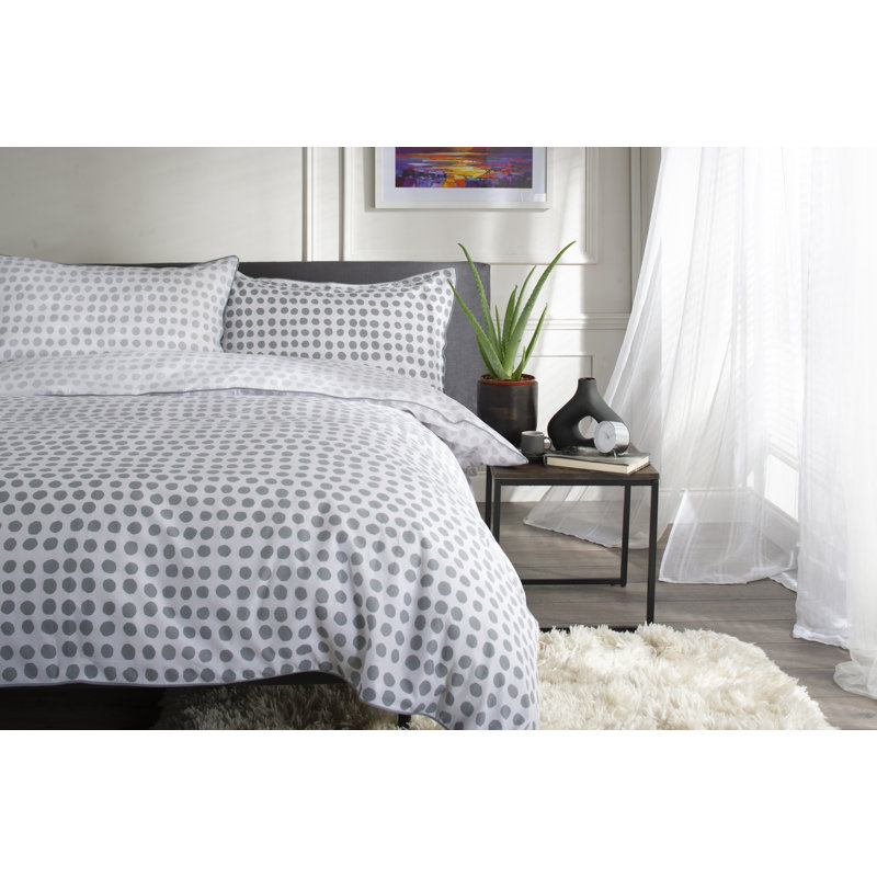 Dots Duvet Cover Set, Double - 2 Standard Pillowcases, Pink