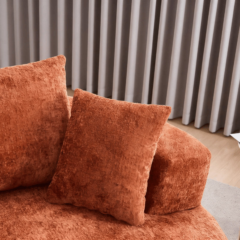 Le canapé-lit Compression en velours côtelé nuage ne se transforme pas en lit | Méridienne moderne pour salon, chambre à coucher et salle multimédia