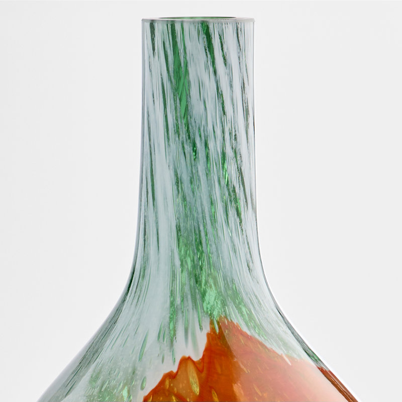 Vase Pacaya | Gris | Orange, H 15,75 po x l 7 po x P 7 po