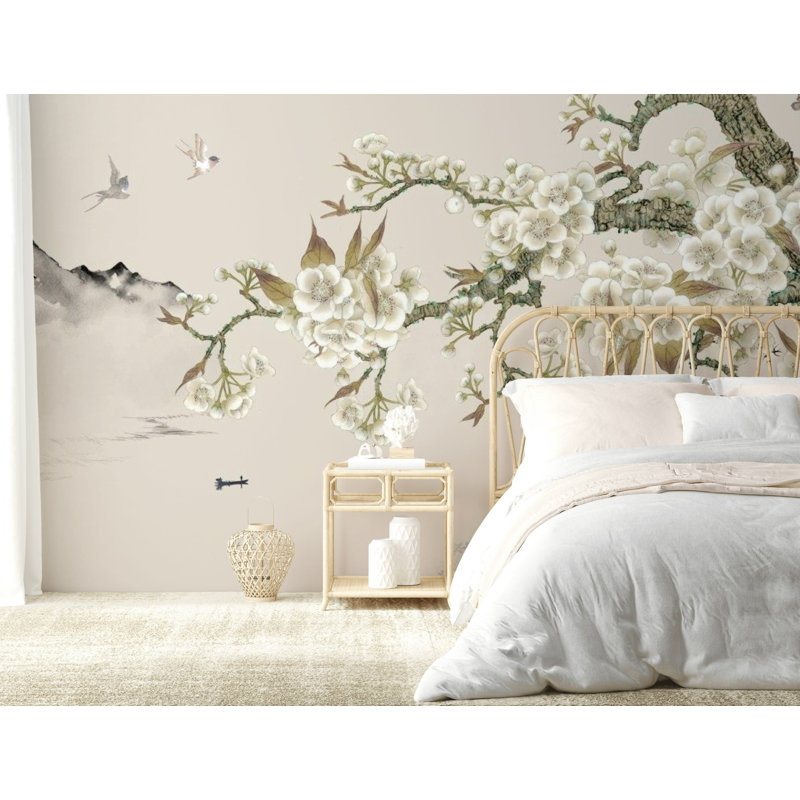 Cherry Blossom Mountain Serenity, 96" L x 108" W