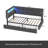 Twin Size Daybed With Storage 2 Drawers And Charging Station, Day Bed Frame With LED Lights And Storage Headboard, No Box-Spring Needed-1063171483