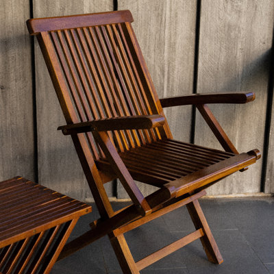 Chaise pliante en bois de teck Red Barrel Studio - Elnara