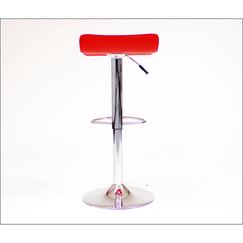 Tabourets pivotants ajustables Contemporary Chrome, Rouge