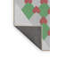 Tapis à motif géométrique vert / gris / rouge Antoninette-117247860